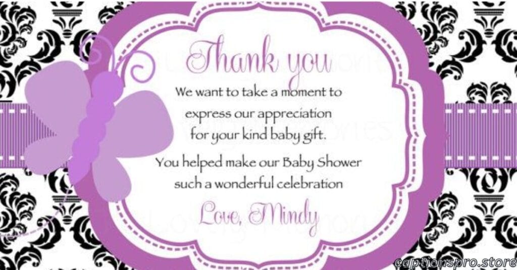 Thank You Baby Shower Captions