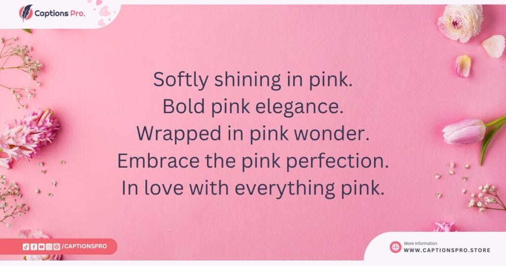 740+ Best Pink Captions for Instagram - Captions Pro