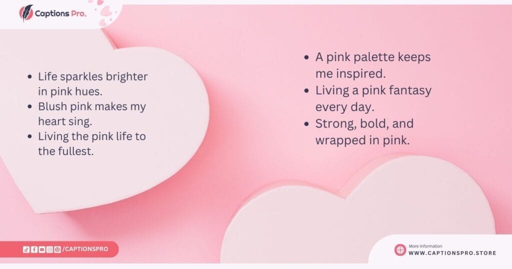 740+ Best Pink Captions for Instagram - Captions Pro